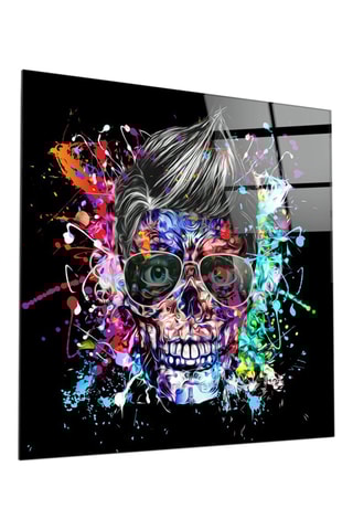 Tableau en verre trempé Couleurs et Crâne