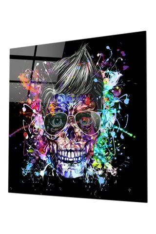 Tableau en verre trempé Couleurs et Crâne
