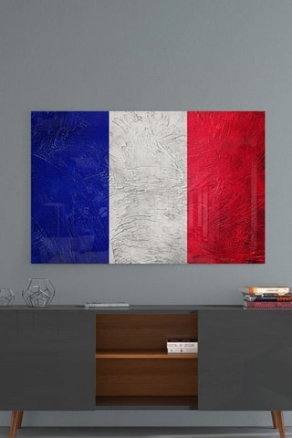 Tableau en verre trempé France Flag 