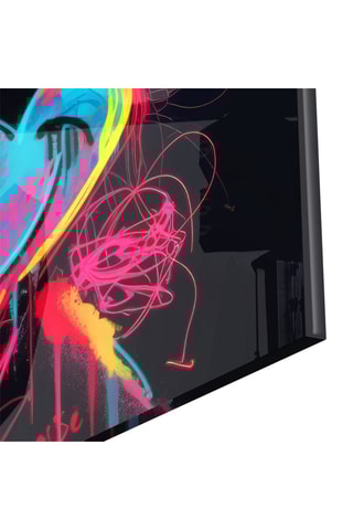 Tableau en verre trempé Neon Mickey Disney