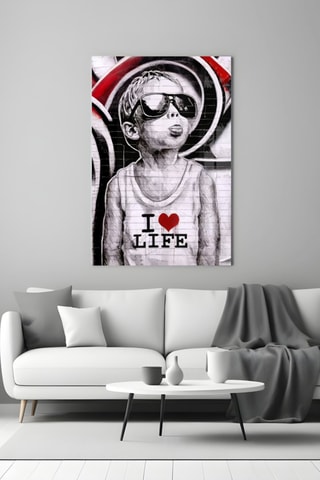 Tableau en verre trempé I Love Life