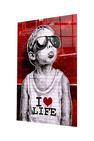 Tableau en verre trempé I Love Life