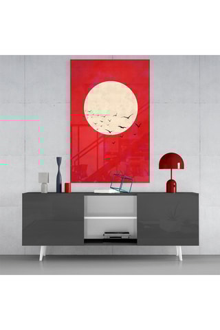 Tableau en verre trempé Fly from the Moon 