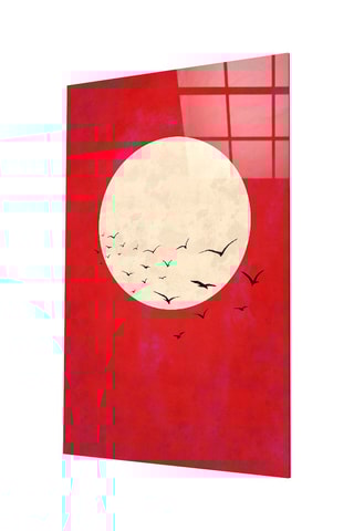 Tableau en verre trempé Fly from the Moon 