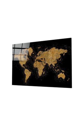 Tableau en verre trempé World Map 