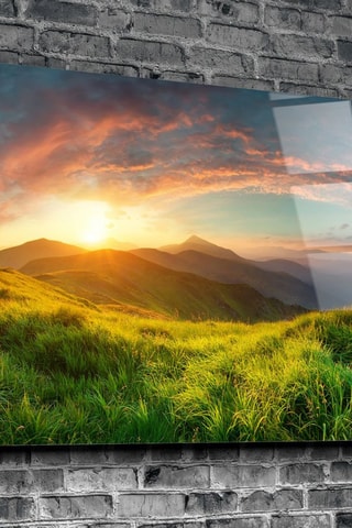 Tableau en verre trempé Vue d'une vallée