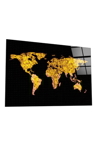 Tableau en verre trempé Carte du Monde