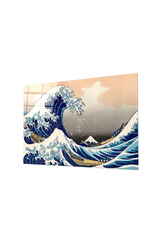 Tableau en verre trempé "La Grande Vague de Kanagawa" - Hokusai - Reproduction