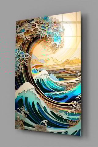 Tableau en verre trempé Waves, Trees or Mountains 