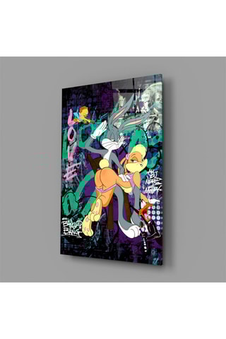 Tableau en verre trempé Bugs and Lola Looney Tunes The Graffiti Dance of Love 