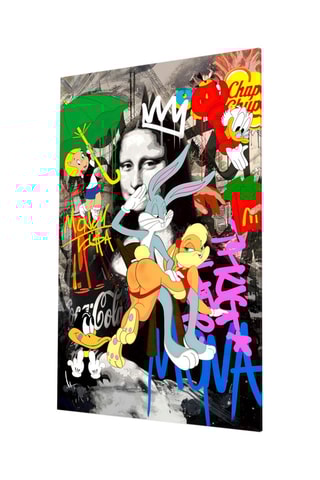 Tableau en verre trempé Mona Lisa Pop Art Mayhem 