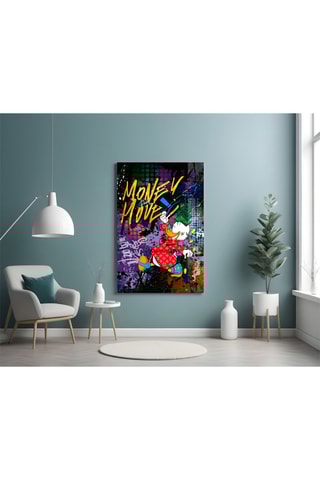 Tableau en verre trempé Donald Disney Money Move 