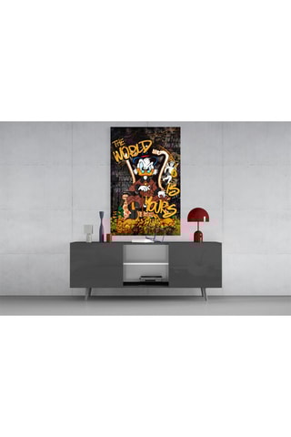 Tableau en verre trempé Owner of the World Urban Billionaire 