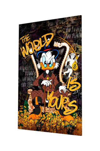 Tableau en verre trempé Owner of the World Urban Billionaire 