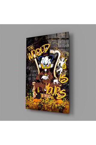 Tableau en verre trempé Owner of the World Urban Billionaire 