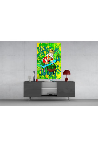 Tableau en verre trempé Scrooge McDuck The Golden Throne 