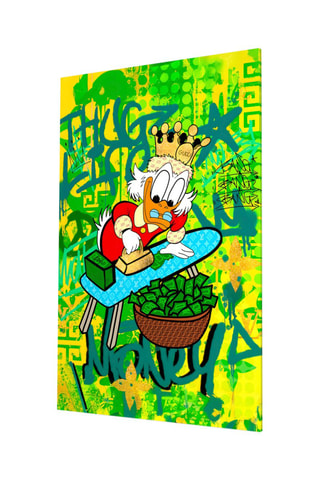 Tableau en verre trempé Scrooge McDuck The Golden Throne 