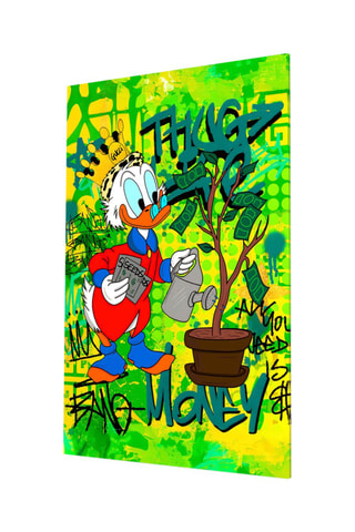 Tableau en verre trempé Scrooge McDuck The Golden Throne 