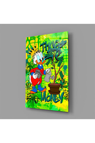 Tableau en verre trempé Scrooge McDuck The Golden Throne 