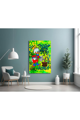 Tableau en verre trempé Scrooge McDuck The Golden Throne 