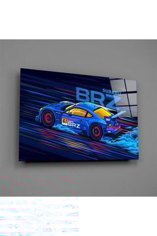 Tableau en verre trempé Subaru BRZ Blue 