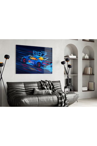 Tableau en verre trempé Subaru BRZ Blue 