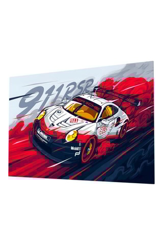 Tableau en verre trempé The Rhythm of the Track Porsche 911 