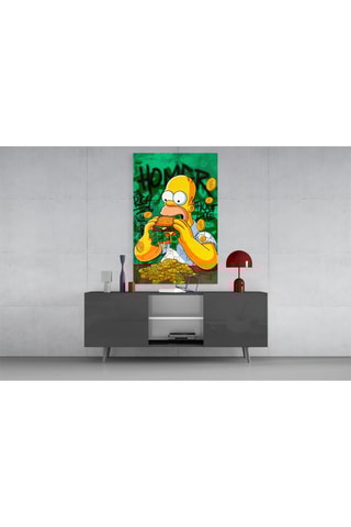 Tableau en verre trempé Homer The Taste of Greed 
