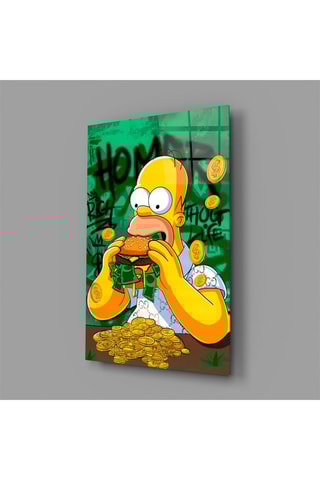 Tableau en verre trempé Homer The Taste of Greed 
