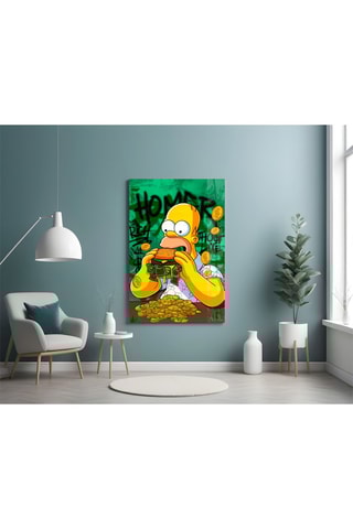 Tableau en verre trempé Homer The Taste of Greed 