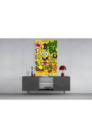 Tableau en verre trempé Crypto SpongeBob 