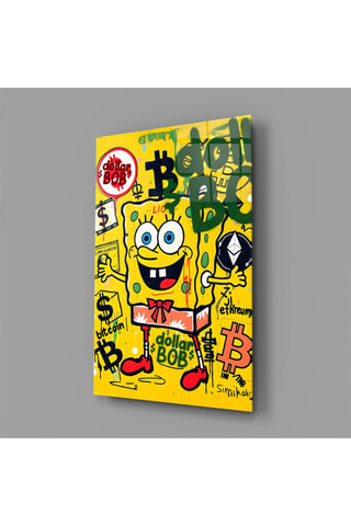Tableau en verre trempé Crypto SpongeBob 