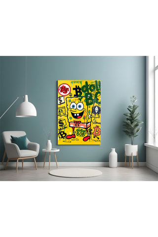 Tableau en verre trempé Crypto SpongeBob 