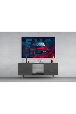 Tableau en verre trempé EVO X Red 