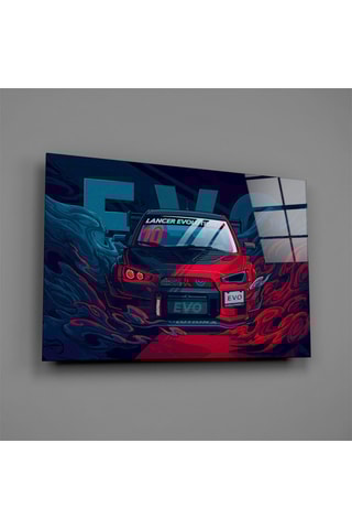 Tableau en verre trempé EVO X Red 