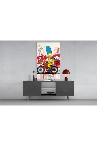 Tableau en verre trempé Homer's Street Art 