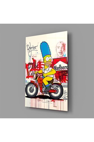 Tableau en verre trempé Homer's Street Art 