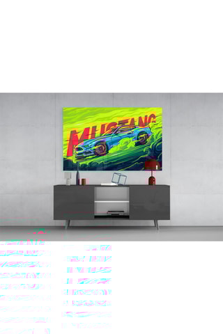 Tableau en verre trempé Roaring Mustang 