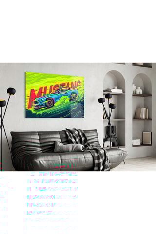 Tableau en verre trempé Roaring Mustang 