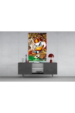 Tableau en verre trempé Scrooge King of Poker 