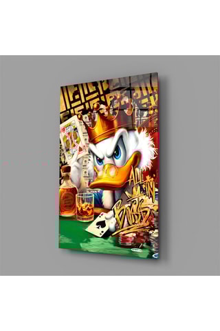 Tableau en verre trempé Scrooge King of Poker 