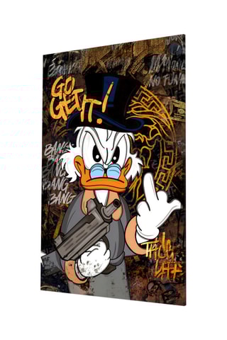 Tableau en verre trempé The Rebel Face of Scrooge 