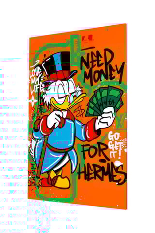 Tableau en verre trempé Hermes' Scrooge 