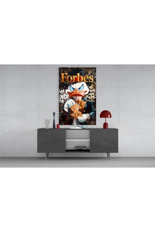 Tableau en verre trempé Scrooge Forbes Billionaire 