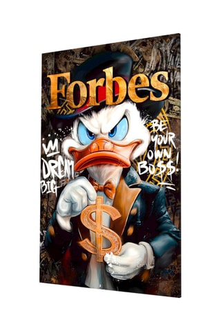 Tableau en verre trempé Scrooge Forbes Billionaire 
