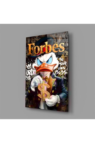 Tableau en verre trempé Scrooge Forbes Billionaire 