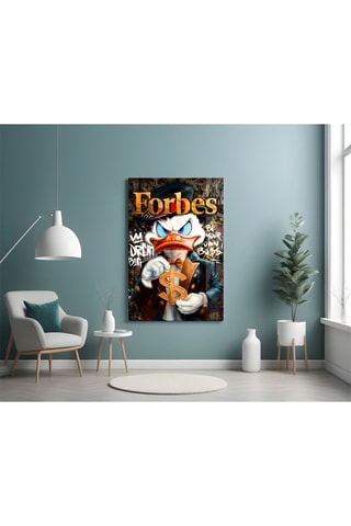 Tableau en verre trempé Scrooge Forbes Billionaire 