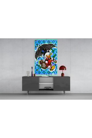 Tableau en verre trempé Scrooge's Money Rain 