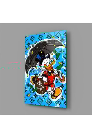 Tableau en verre trempé Scrooge's Money Rain 