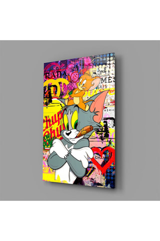 Tableau en verre trempé Tom & Jerry 